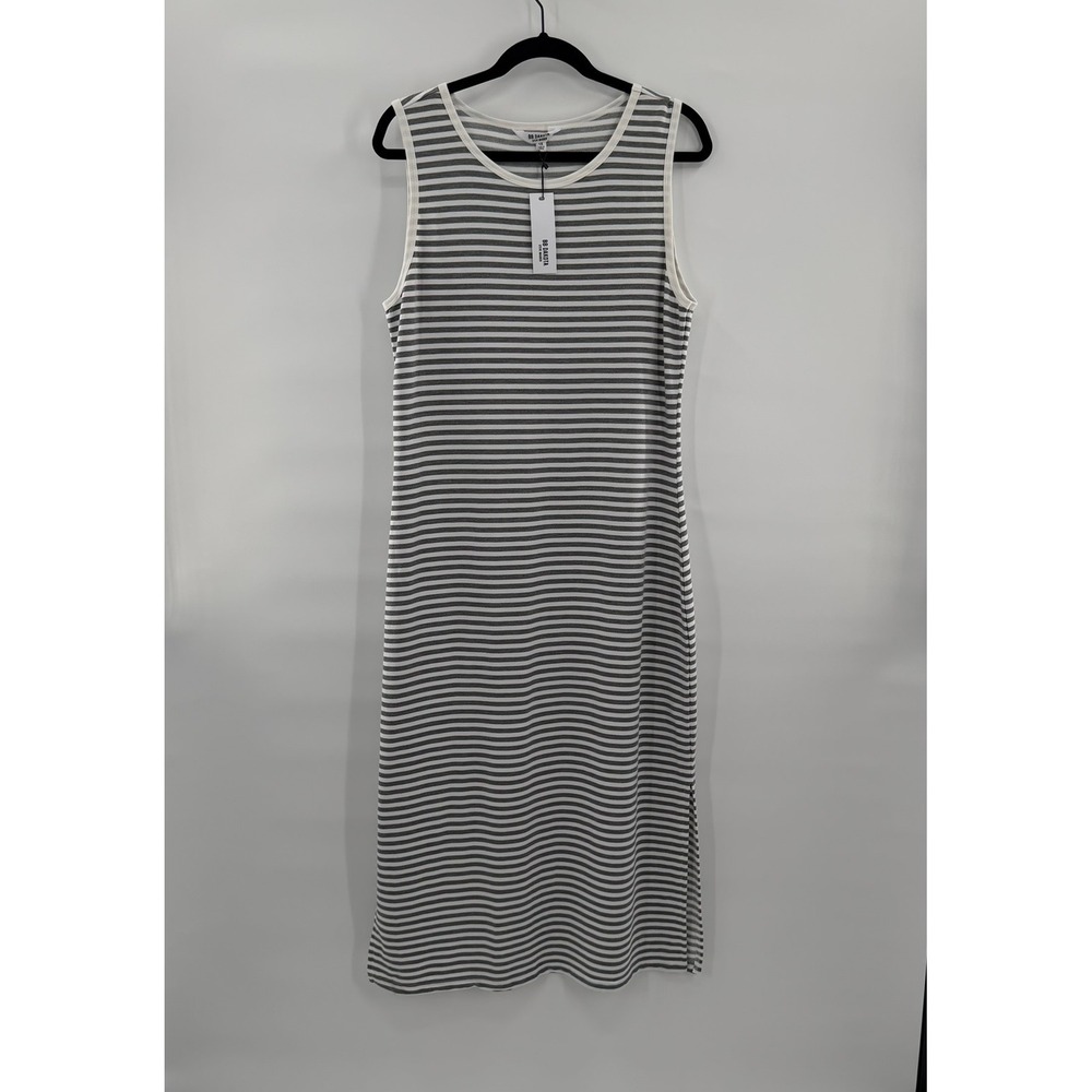 BB Dakota Steve Madden Tennis Prep Striped Tank Shift Dress Coastal Basic 1X NWT